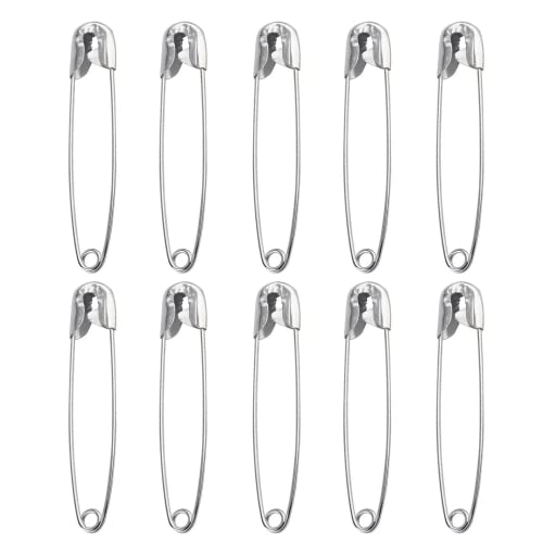 10 Stück Sicherheitsnadeln, 56MM Sicherheit Pin, Safety Pins für Kunsthandwerk Nähen Schmuckherstellung Heimarbeitsplatz 10 Stück Sicherheitsnadeln, 56MM Sicherheit Pin, Safety Pins für Kunsthandwerk Nähen Schmuckherstellung Heimarbeitsplatz von CCLKHY