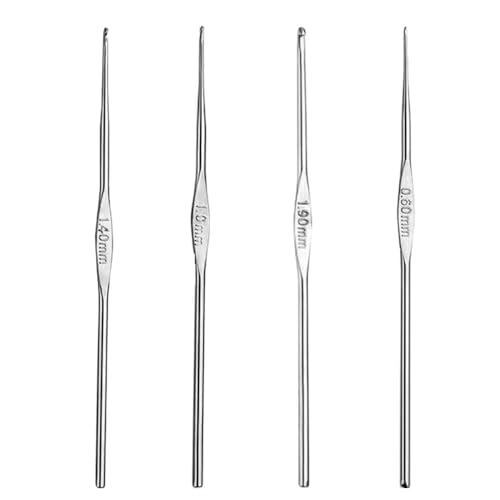 Häkelnadel Set, 4 Stück Edelstahl Stricknadeln, Tunesische Häkelnadel, für Anfänger Oder Profis Häkelnadel Set, 4 Stück Edelstahl Stricknadeln, Tunesische Häkelnadel, für Anfänger Oder Profis von CCLKHY