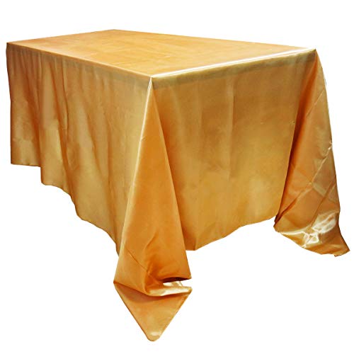 TINWARM Rechteckige Tischdecke aus Satin für die Dekoration von Hochzeit/Geburtstag/Babytaufe/Veranstaltungen 250 x 350 cm (98,4 x 137,8 Zoll) - Gold TINWARM Rechteckige Tischdecke aus Satin für die Dekoration von Hochzeit/Geburtstag/Babytaufe/Veranstaltungen 250 x 350 cm (98,4 x 137,8 Zoll) - Gold von TINWARM