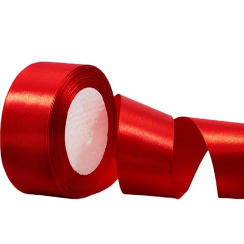 22 Meter Satinband 40mm Schleifenband Dekoband Stoffband Geschenkband Geschenkverpackung Party Geburtstag Band (Rot) von CCUUHJ