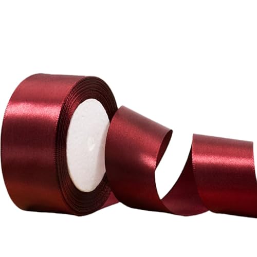 22 Meter Satinband 40mm Schleifenband Dekoband Stoffband Geschenkband Geschenkverpackung Party Geburtstag Band (burgunderrot) von CCUUHJ