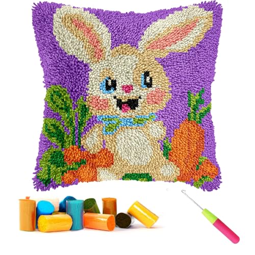 CCWORAN Knüpfkissen-Set für Erwachsene, Anfänger, Kinder, Kissenbezug, Häkeln, Bastelsets, vorgedruckte Leinwand, Wolle, Garn, Hobbys, DIY, Sofa, Heimdekoration, Frauengeschenk, Ostern, 10 CCWORAN Knüpfkissen-Set für Erwachsene, Anfänger, Kinder, Kissenbezug, Häkeln, Bastelsets, vorgedruckte Leinwand, Wolle, Garn, Hobbys, DIY, Sofa, Heimdekoration, Frauengeschenk, Ostern, 10 von CCWORAN