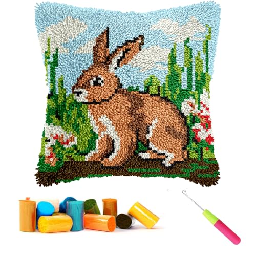 CCWORAN Knüpfkissen-Set für Erwachsene, Anfänger, Kinder, Kissenbezug, Häkeln, Bastelsets, vorgedruckte Leinwand, Wolle, Garn, Hobbys, DIY, Sofa, Heimdekoration, Frauengeschenk, Ostern, 11 CCWORAN Knüpfkissen-Set für Erwachsene, Anfänger, Kinder, Kissenbezug, Häkeln, Bastelsets, vorgedruckte Leinwand, Wolle, Garn, Hobbys, DIY, Sofa, Heimdekoration, Frauengeschenk, Ostern, 11 von CCWORAN