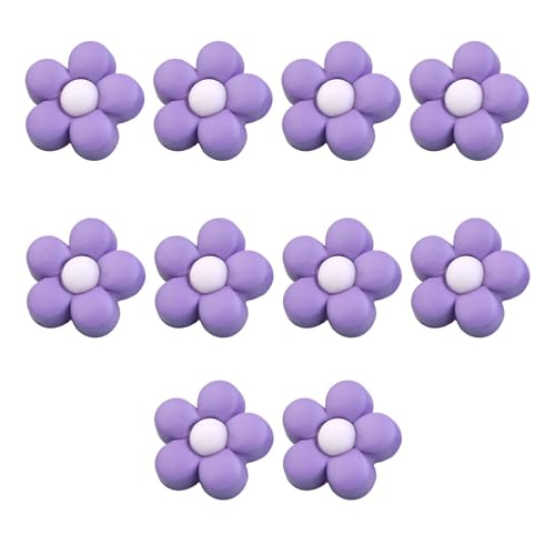 10 Stücke Kunststoff Knöpfe Knöpfe Kinder,kinderknöpfe Babyknöpfe Blumenknöpfe Für Mädchen Und Jungen-Violett+Weiß-18mm 10 Stücke Kunststoff Knöpfe Knöpfe Kinder,kinderknöpfe Babyknöpfe Blumenknöpfe Für Mädchen Und Jungen-Violett+Weiß-18mm von CCYXFB
