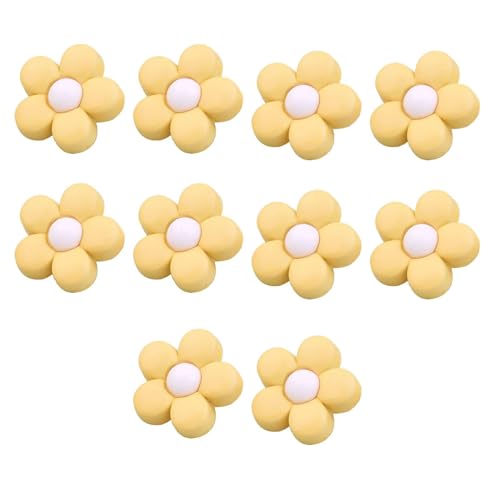10 Stücke Kunststoff Knöpfe Knöpfe Kinder,kinderknöpfe Babyknöpfe Blumenknöpfe Für Mädchen Und Jungen-gelb+Weiß-18mm 10 Stücke Kunststoff Knöpfe Knöpfe Kinder,kinderknöpfe Babyknöpfe Blumenknöpfe Für Mädchen Und Jungen-gelb+Weiß-18mm von CCYXFB