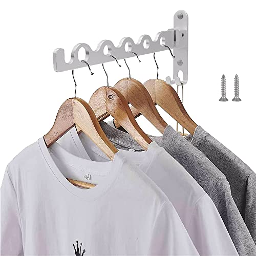 Platzsparend Wand Kleiderlüfter, klappbar Aluminum Kleiderhaken, Wand Kleiderstange, Wand Kleiderständer Klappbar, Mit Schrauben, für Wohnzimmer, Bad, Schlafzimmer, Büro, Schrank von CCYY
