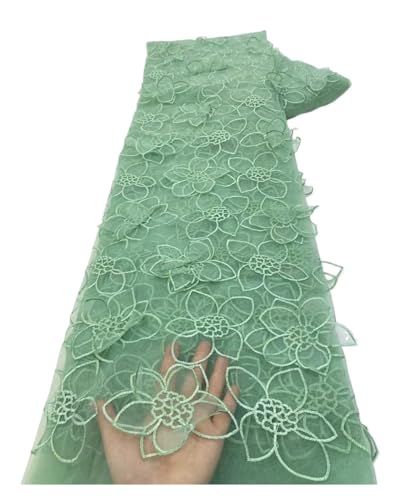 3D Blumen Afrikanische Spitze Stile Französisch Party Spitzenstoffe 5 Yards Tüll Nigerianische Spitzenstoffe For Braut(4) von CCZRD