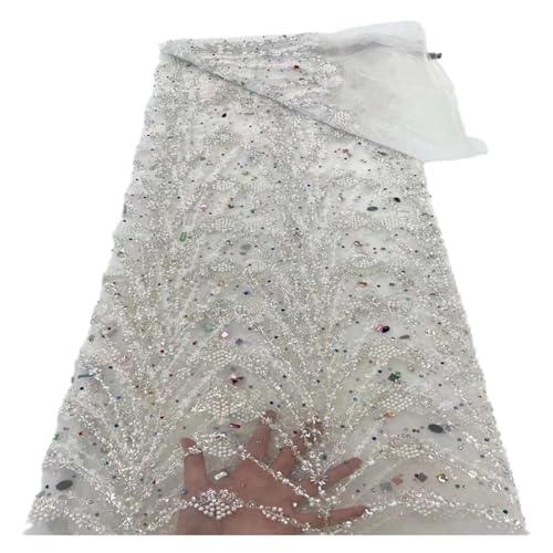 4,5 M Schwere Arbeit Bubble Beads Pailletten Spitzenstoff Mode Damen Hochzeitskleid Perlen Tube Stickerei Kleidung Zubehör(7) von CCZRD