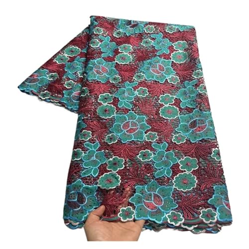 5 Yard Französisch Spitze Mit Pailletten Afrikanische Tüll Schnur Spitze Net Bestickt Stoff For Hochzeit(5) von CCZRD