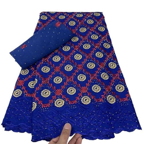 5 Yard Mit Schal Schweizer Spitzenstoff Trockenspitzenstickerei Afrikanische Baumwollstoffe Schweizer Voilespitze Dubai-Stil(3) von CCZRD