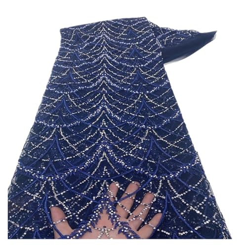 5 Yards Gebogene Linie Gefühl Pailletten Stickerei Spitze Stoff Poncho Kleid Kleid Haar Kappe Stickerei Stoffe(2) von CCZRD