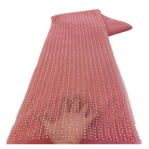 5 Yards Gestreifte Pailletten Perlen Tube Stickerei Mesh Stoff Spitze Handgefertigte Perlen Schwere Hochzeitskleid Abend(2) von CCZRD