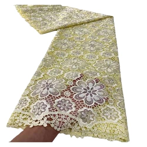 5 Yards Glasgarn Bügelspitzenstoffe Wasserlösliche Spitzenkleider Modestickereistoffe(1) von CCZRD