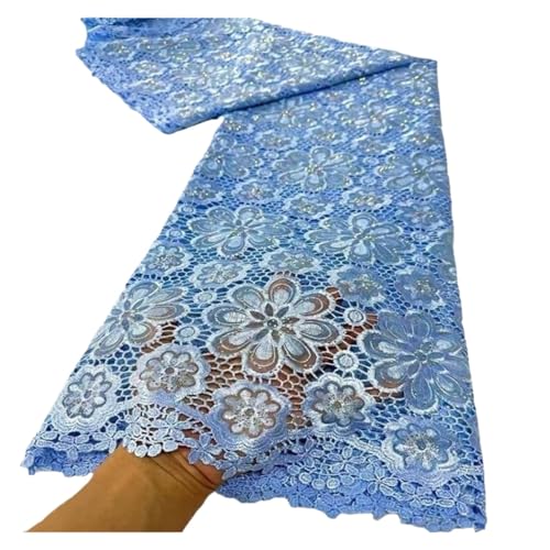 5 Yards Glasgarn Bügelspitzenstoffe Wasserlösliche Spitzenkleider Modestickereistoffe(3) von CCZRD