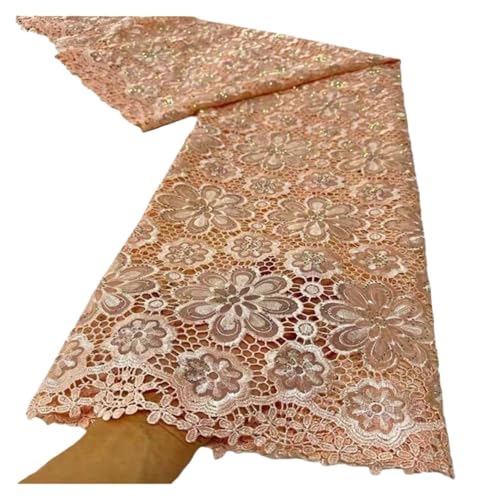 5 Yards Glasgarn Bügelspitzenstoffe Wasserlösliche Spitzenkleider Modestickereistoffe(5) von CCZRD