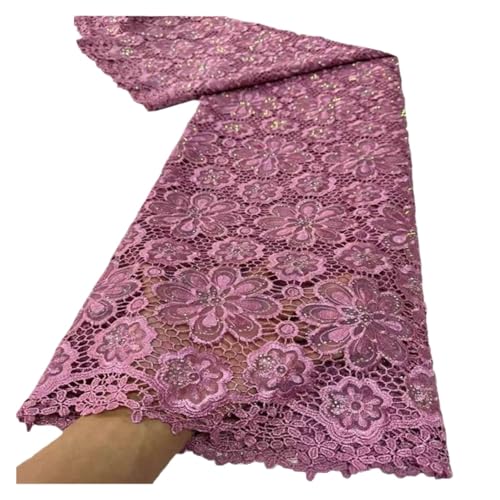5 Yards Glasgarn Bügelspitzenstoffe Wasserlösliche Spitzenkleider Modestickereistoffe(8) von CCZRD