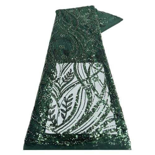 5 Yards Hochzeitskleid Abendkleid Spitze Mesh Stoff Tube Bead Stickerei Pailletten Stickerei Spitze Spitzenstoff(4) von CCZRD