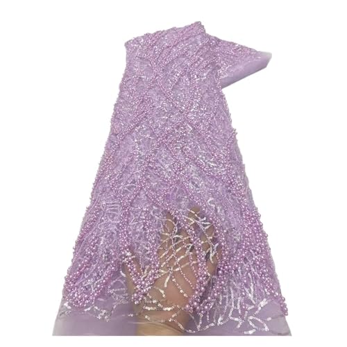 5 Yards Hochzeitskleid Cheongsam Kleid Spitzenstoff Pailletten Perlen Bestickter Stoff(4) von CCZRD