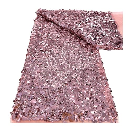5 Yards Hochzeitskleid Heavy Duty Blumenstickerei Pailletten Perlen Spitze Stoff Braut Pailletten Spitze Stoff(2) von CCZRD