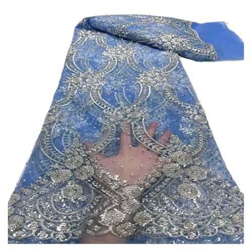5 Yards Mesh Perlen Stoffe Bestickt Pailletten Spitze(3) von CCZRD