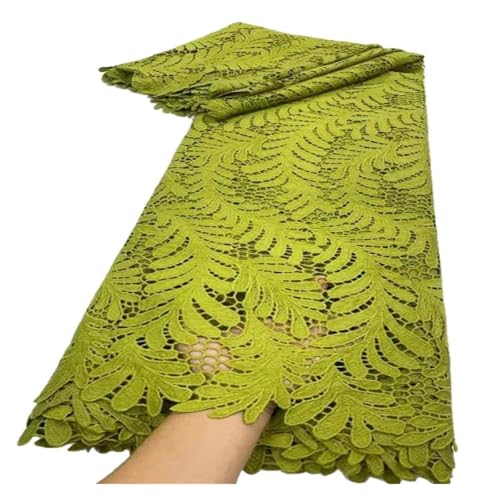 5 Yards Milchseide Stickerei Kleidungsstück Wasserlösliche Spitze Stoff Blatt Blume Stickerei Volle Breite Stoffe(1) von CCZRD
