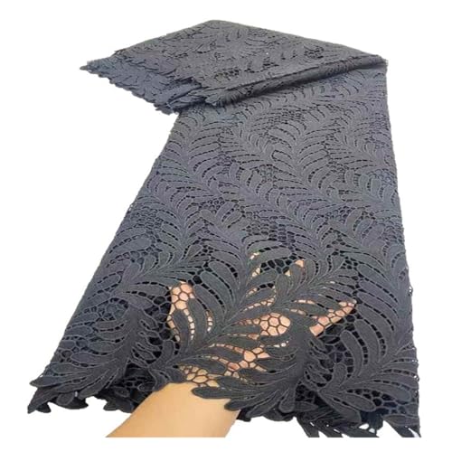 5 Yards Milchseide Stickerei Kleidungsstück Wasserlösliche Spitze Stoff Blatt Blume Stickerei Volle Breite Stoffe(2) von CCZRD