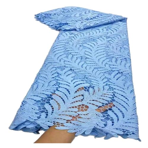 5 Yards Milchseide Stickerei Kleidungsstück Wasserlösliche Spitze Stoff Blatt Blume Stickerei Volle Breite Stoffe(4) von CCZRD