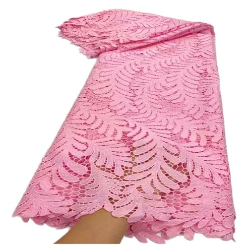 5 Yards Milchseide Stickerei Kleidungsstück Wasserlösliche Spitze Stoff Blatt Blume Stickerei Volle Breite Stoffe(6) von CCZRD