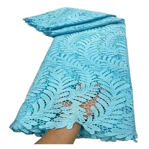 5 Yards Milchseide Stickerei Kleidungsstück Wasserlösliche Spitze Stoff Blatt Blume Stickerei Volle Breite Stoffe(7) von CCZRD