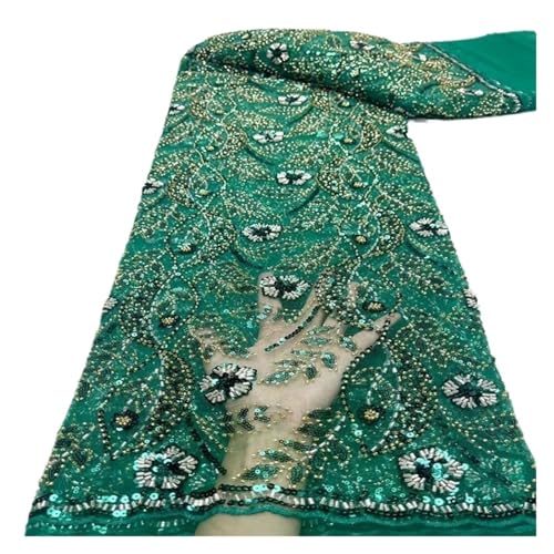 5 Yards Netzperlen Pailletten Hochzeitskleid Abendkleid Stoff Perlenstickerei Paillettenkleid Spitze(4) von CCZRD