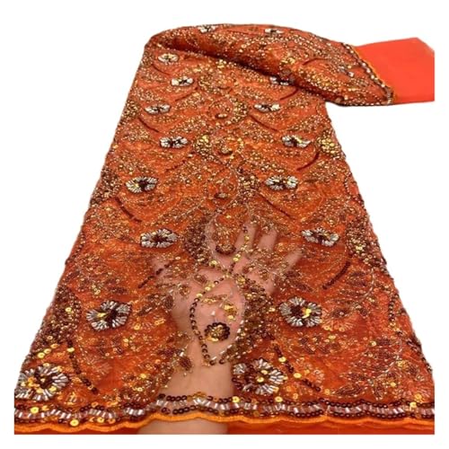 5 Yards Netzperlen Pailletten Hochzeitskleid Abendkleid Stoff Perlenstickerei Paillettenkleid Spitze(5) von CCZRD