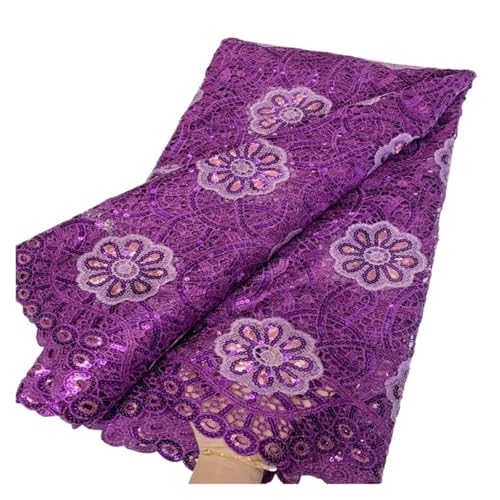 5 Yards Pailletten Perlen Bestickt Mesh Bestickt Stoff Wasserlösliche Spitze Brautkleid Spitze Stoff(9) von CCZRD