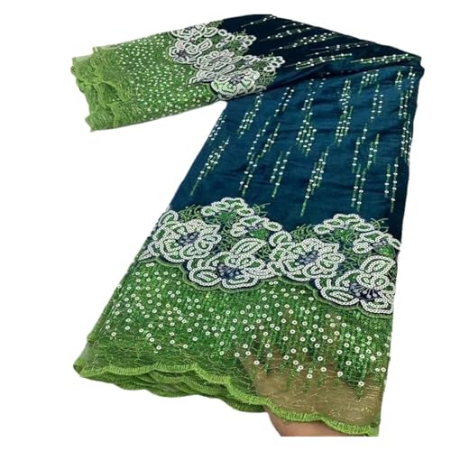 5 Yards Pailletten Samt Stickerei Spitze Zubehör Kleid Abend Spitze Stoffe(3) von CCZRD