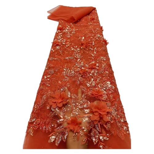 5 Yards Pailletten-Stickereistoffe, Stickereistoffe, Spitze, Hochzeitskleid, Performance-Kostümstoffe(2) von CCZRD