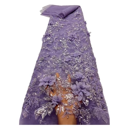 5 Yards Pailletten-Stickereistoffe, Stickereistoffe, Spitze, Hochzeitskleid, Performance-Kostümstoffe(4) von CCZRD