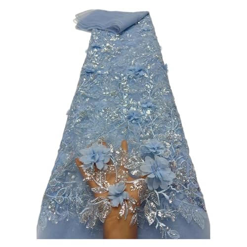 5 Yards Pailletten-Stickereistoffe, Stickereistoffe, Spitze, Hochzeitskleid, Performance-Kostümstoffe(6) von CCZRD