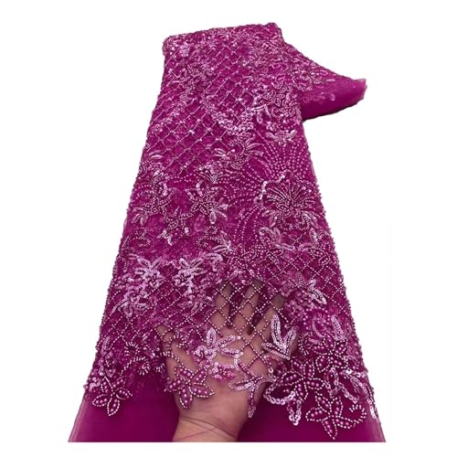 5 Yards Perlen Spitze Stoff Hochzeit Mesh Stickerei Spitze Stoff Pailletten Perle Rohr Stickerei(2) von CCZRD