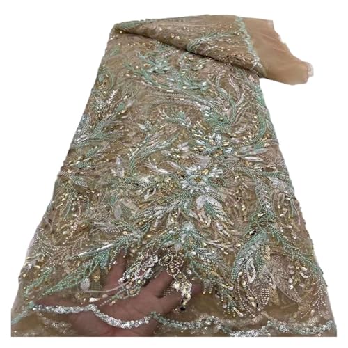 5 Yards Perlenrohr Bubble Lace Hochzeitskleid Mode Mesh Stoffe(6) von CCZRD