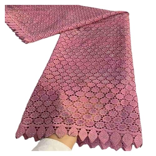 5 Yards Polyester Seide Heißbohren Stickerei Stoffe Spitze Volle Breite Zubehör Chiffon Hohl Stickerei Stoffe(3) von CCZRD