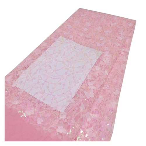 5 Yards Schmetterlingsnetzstoff Mit Weichen Pailletten Und Bestickter Spitze, DIY-Stoff For Kleidung(3) von CCZRD