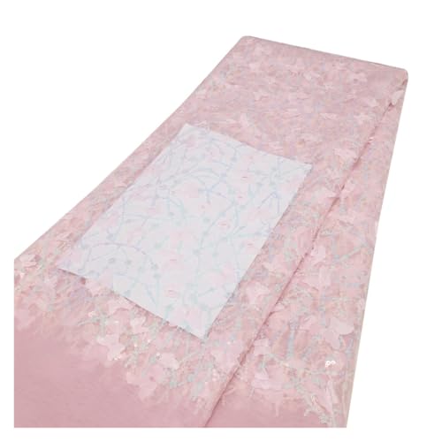 5 Yards Schmetterlingsnetzstoff Mit Weichen Pailletten Und Bestickter Spitze, DIY-Stoff For Kleidung(6) von CCZRD