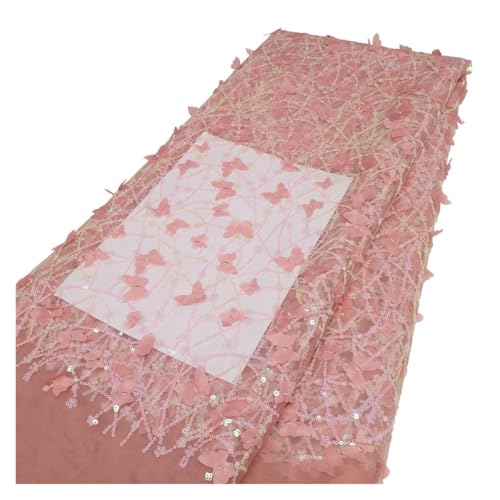 5 Yards Schmetterlingsnetzstoff Mit Weichen Pailletten Und Bestickter Spitze, DIY-Stoff For Kleidung(7) von CCZRD