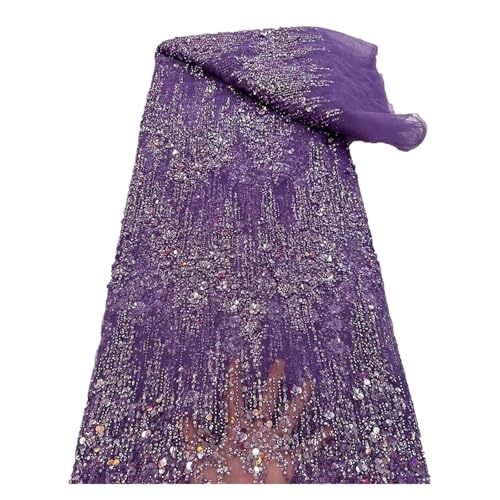 5 Yards Spitze, Handgefertigte Perlen, Schwerer Stoff, Hochzeitskleid, Abendkleid, Stickstoff, Pailletten, Perlenröhre, Sticknetz(1) von CCZRD