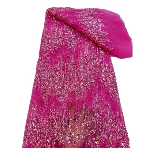 5 Yards Spitze, Handgefertigte Perlen, Schwerer Stoff, Hochzeitskleid, Abendkleid, Stickstoff, Pailletten, Perlenröhre, Sticknetz(4) von CCZRD