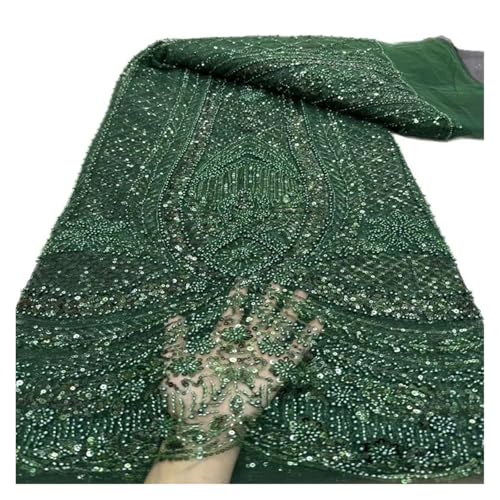5 Yards Spitze Perlen Pailletten Stickerei Mesh Frauen Fischschwanz Kleid Hochzeit Spitze Stoffe(3) von CCZRD