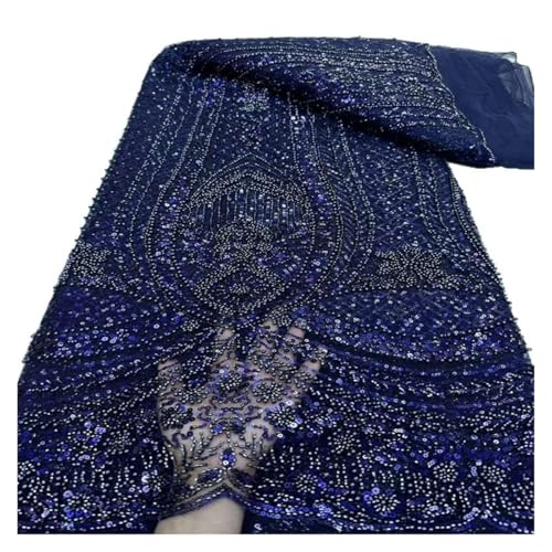 5 Yards Spitze Perlen Pailletten Stickerei Mesh Frauen Fischschwanz Kleid Hochzeit Spitze Stoffe(4) von CCZRD