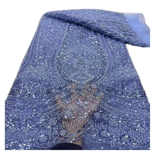 5 Yards Spitze Perlen Pailletten Stickerei Mesh Frauen Fischschwanz Kleid Hochzeit Spitze Stoffe(7) von CCZRD