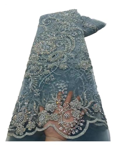 5 Yards Spitzenstickerei Bubble Beads Pailletten Stickerei Hochzeit Abendessen Kleid Cheongsam Perlen Tube Stickerei Stoff Spitzenstoff(6) von CCZRD