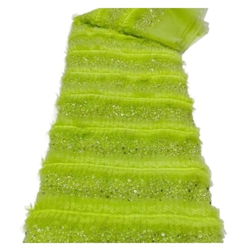 5 Yards Spitzenstoff, Rüschenspitze, Netz, Perlen, Pailletten, Spitze, Fransen, Hochzeitskleid, Kleid, Lateintanz, Damenstoffe(1) von CCZRD