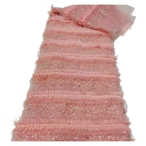 5 Yards Spitzenstoff, Rüschenspitze, Netz, Perlen, Pailletten, Spitze, Fransen, Hochzeitskleid, Kleid, Lateintanz, Damenstoffe(2) von CCZRD